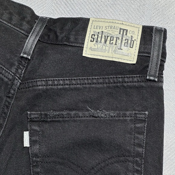 Levi's SilverTab 94 Baggy Black Jeans‎ Women's Size 25 Distressed Grunge - Picture 10 of 16